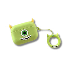 Funda Protectora AirPods Pro Mike Wazowski + Ruedita Con cuernitos