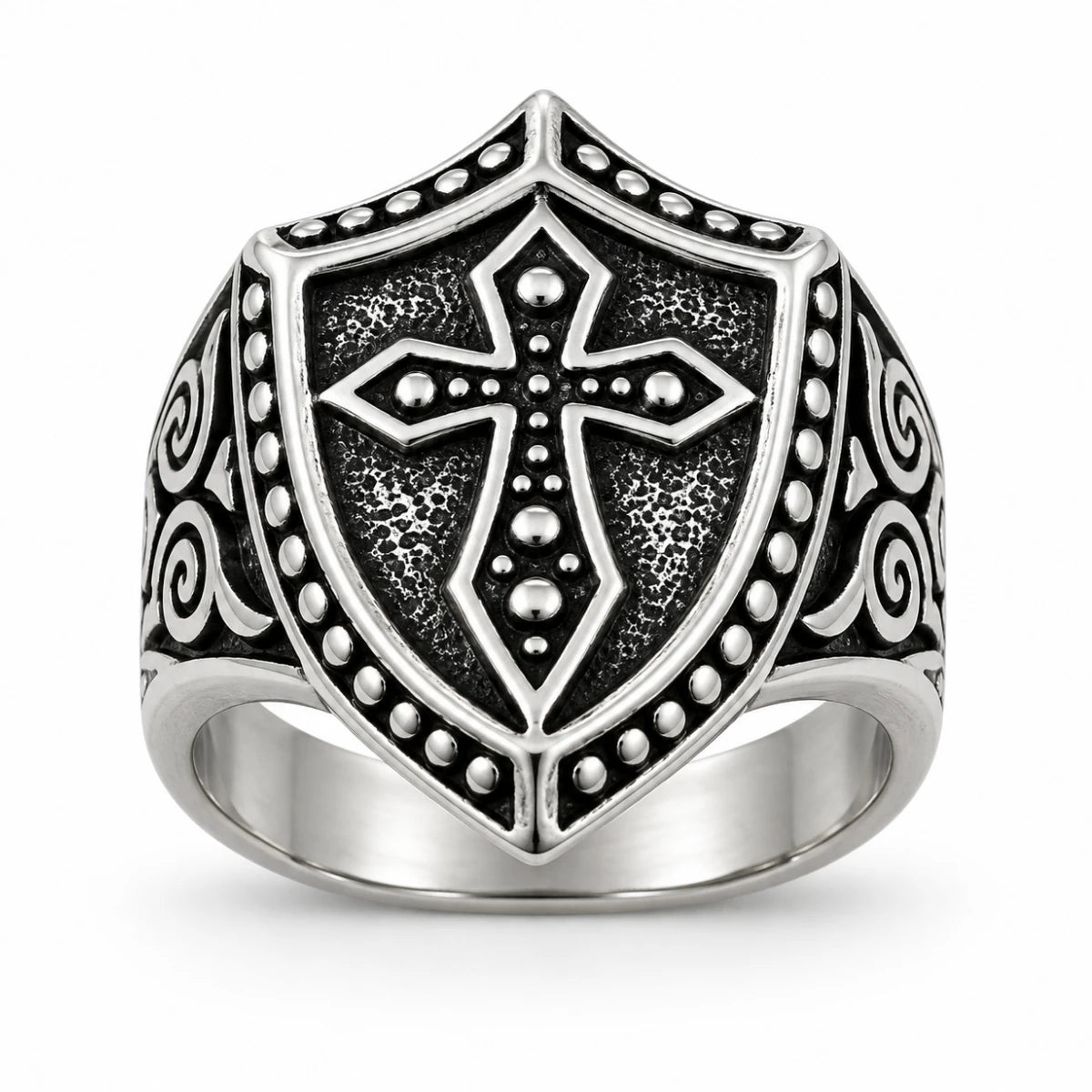 Anillo Escudo con Cruz