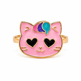 Anillo Gata Rosa Enamorada