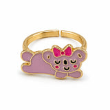 Anillo Koala Rosa con Lazo