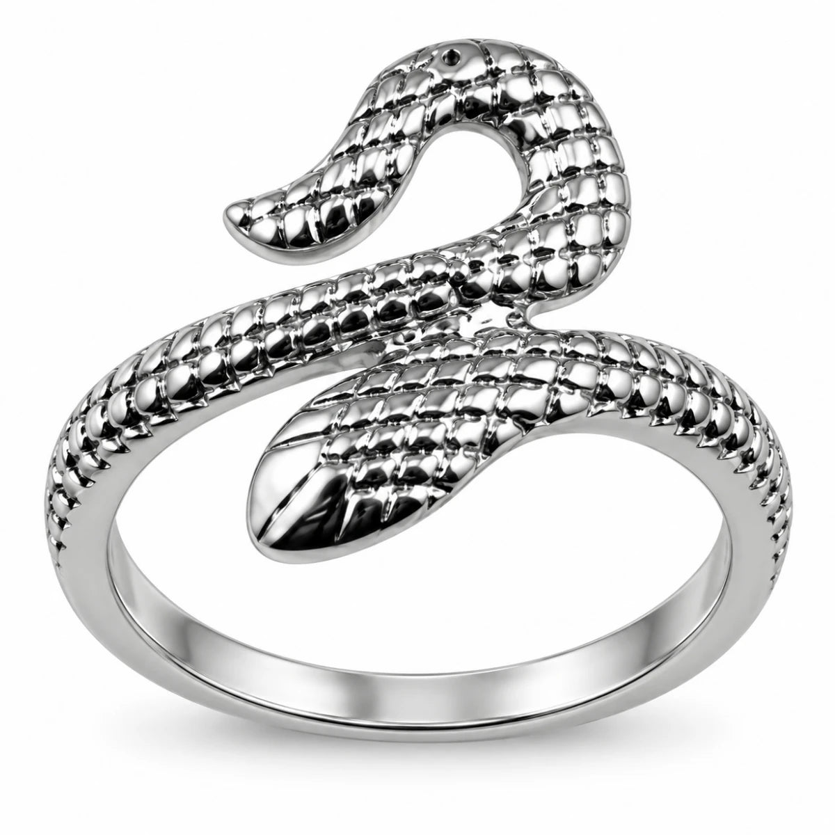 Anillo Serpiente Plateada Constrictor