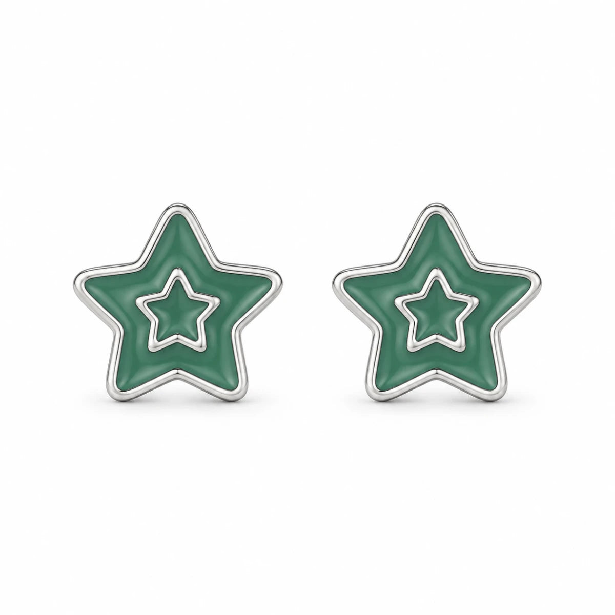Aretes Estrella Verde
