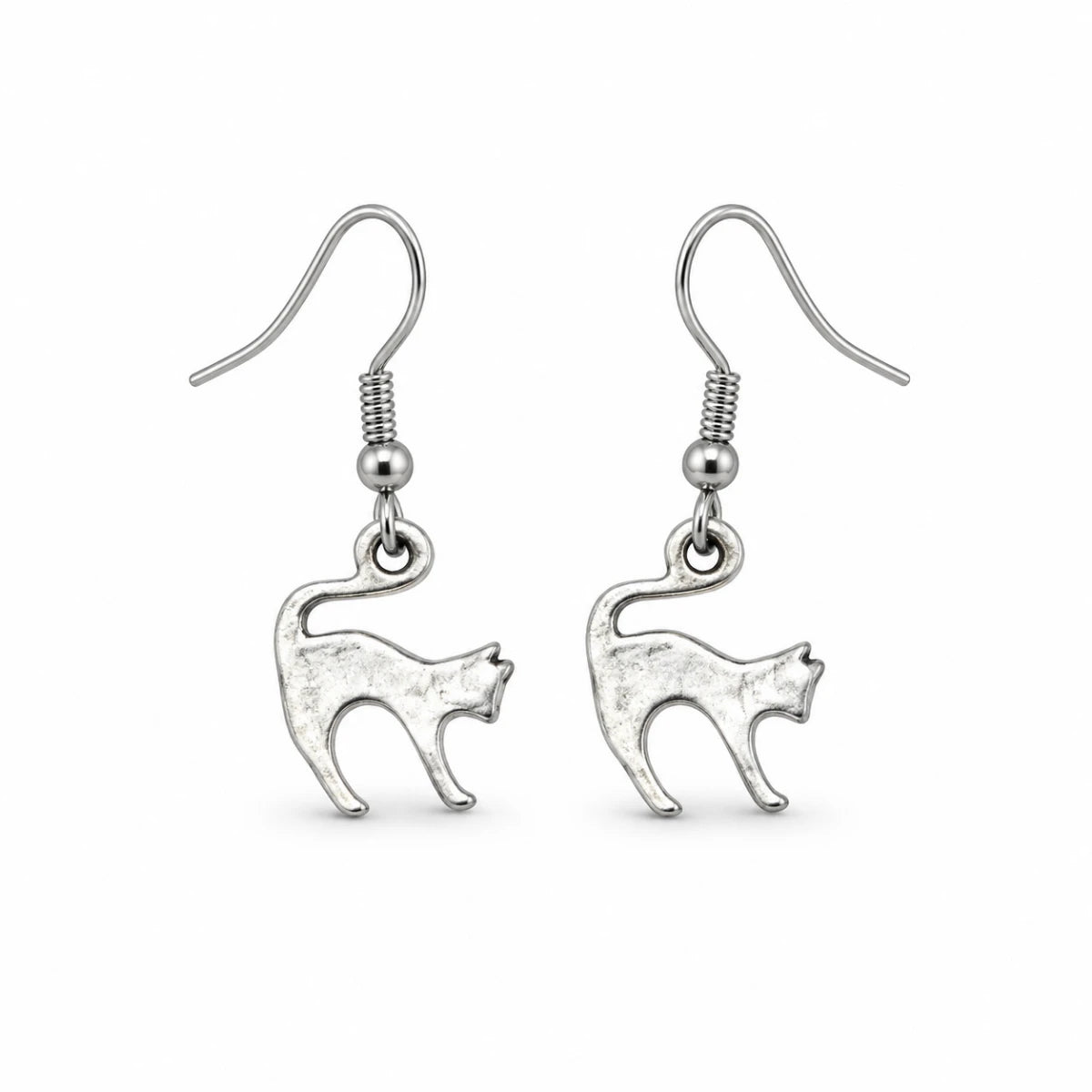 Aretes Metálicos Gato