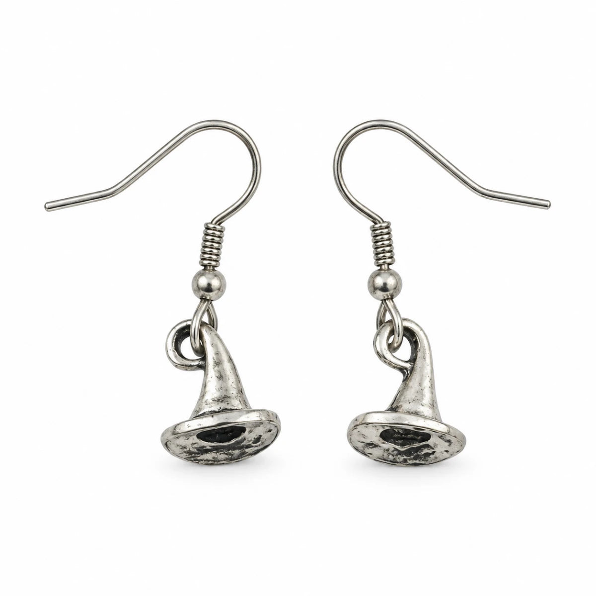 Aretes Metálicos Sombrero de Bruja