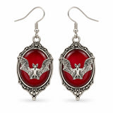 Aretes Murciélago Gótico Rojo