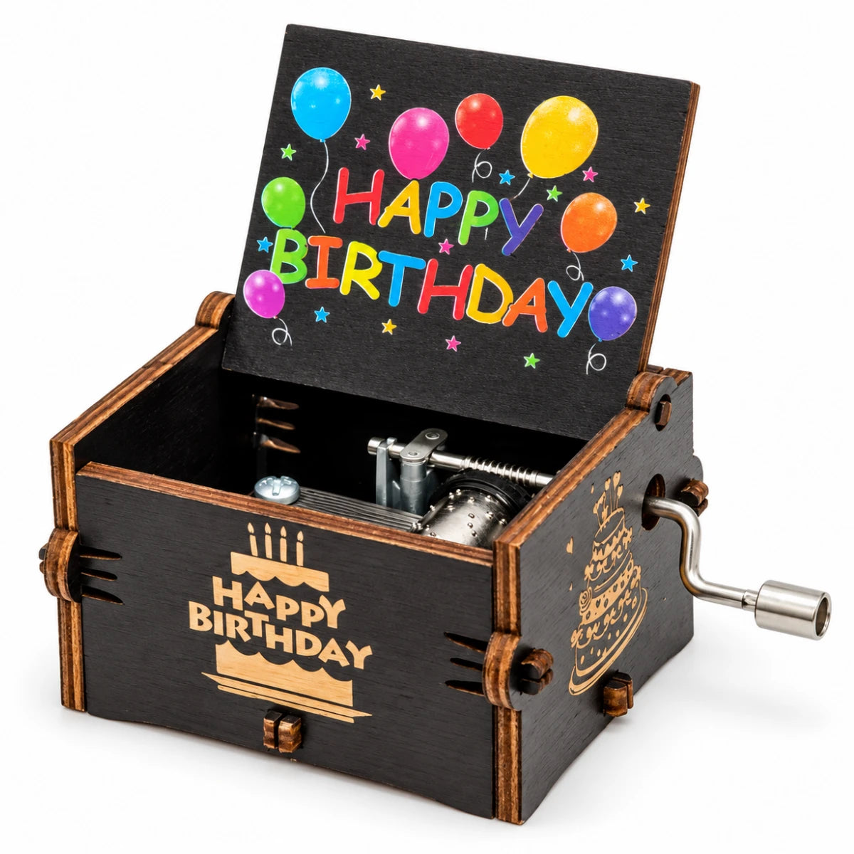 Caja Musical Happy Birthday Globos