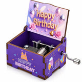 Caja Musical Happy Birthday Morada