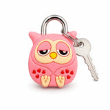 Candado Búho Kawaii Rosado