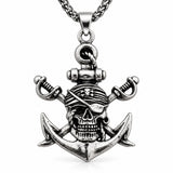 Collar Piratas del Caribe Calavera Pirata con Ancla
