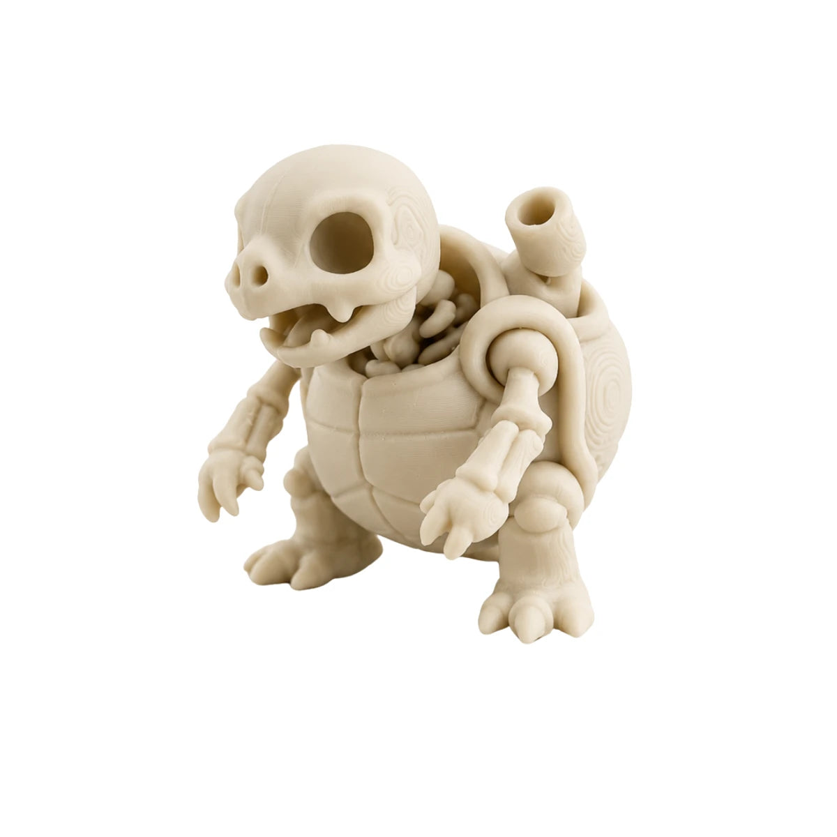 Figura 3D Blastoise Esqueleto Fósil 5.7 cm
