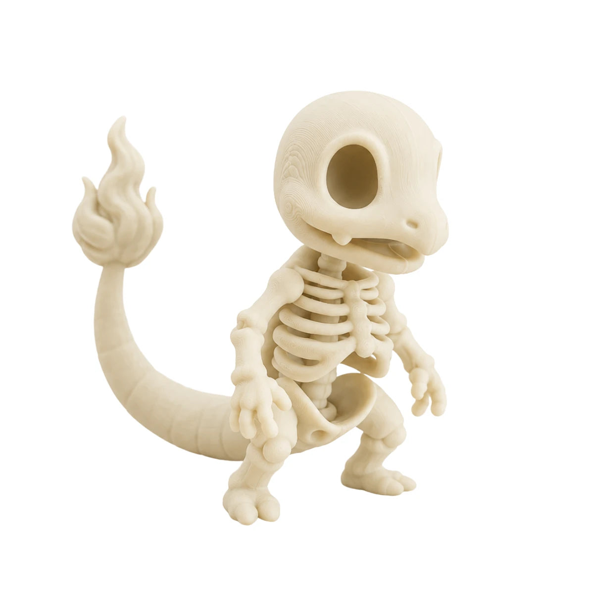 Figura 3D Charmander Esqueleto Fósil 7.4 cm
