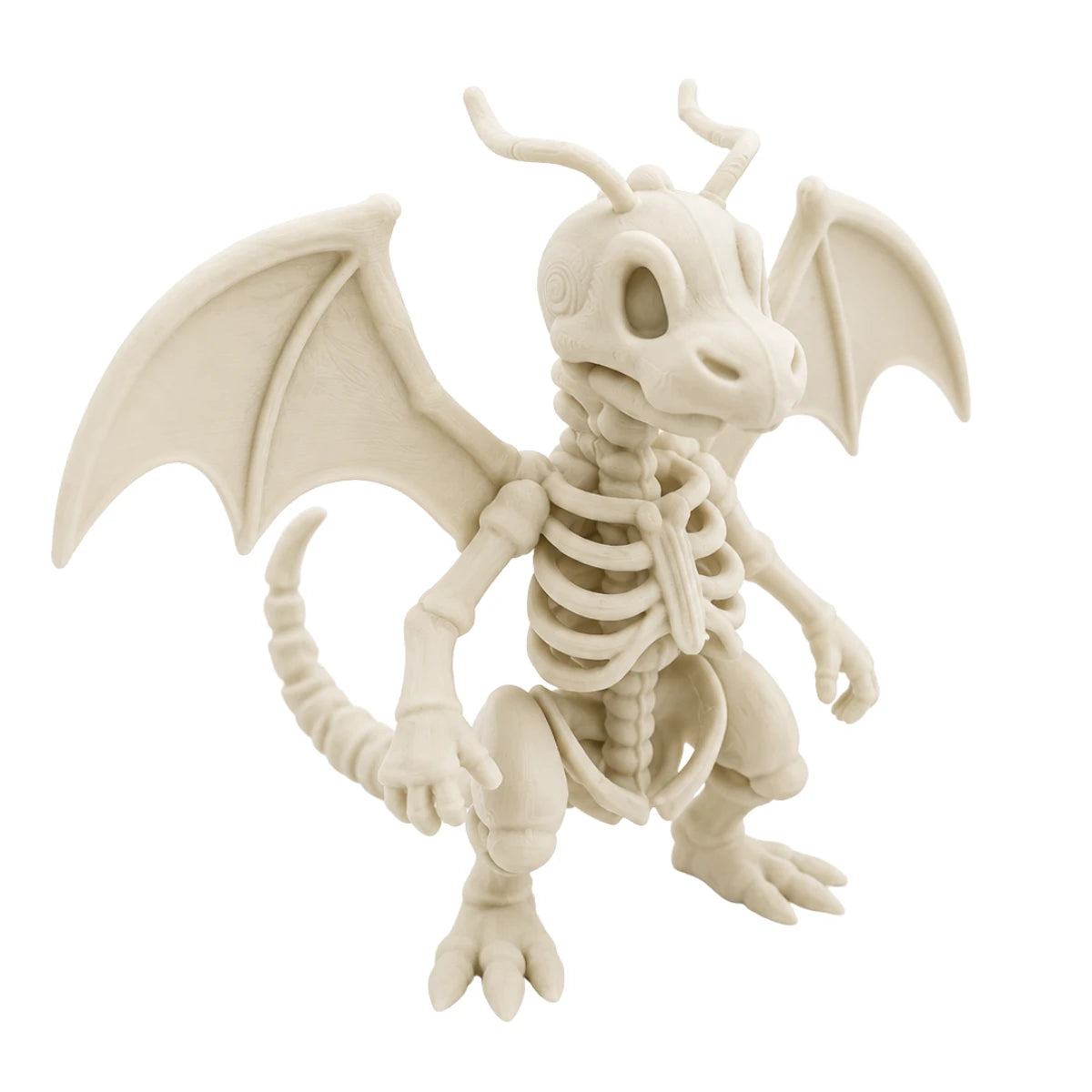 Figura 3D Dragonite Esqueleto Fósil 14.4 cm