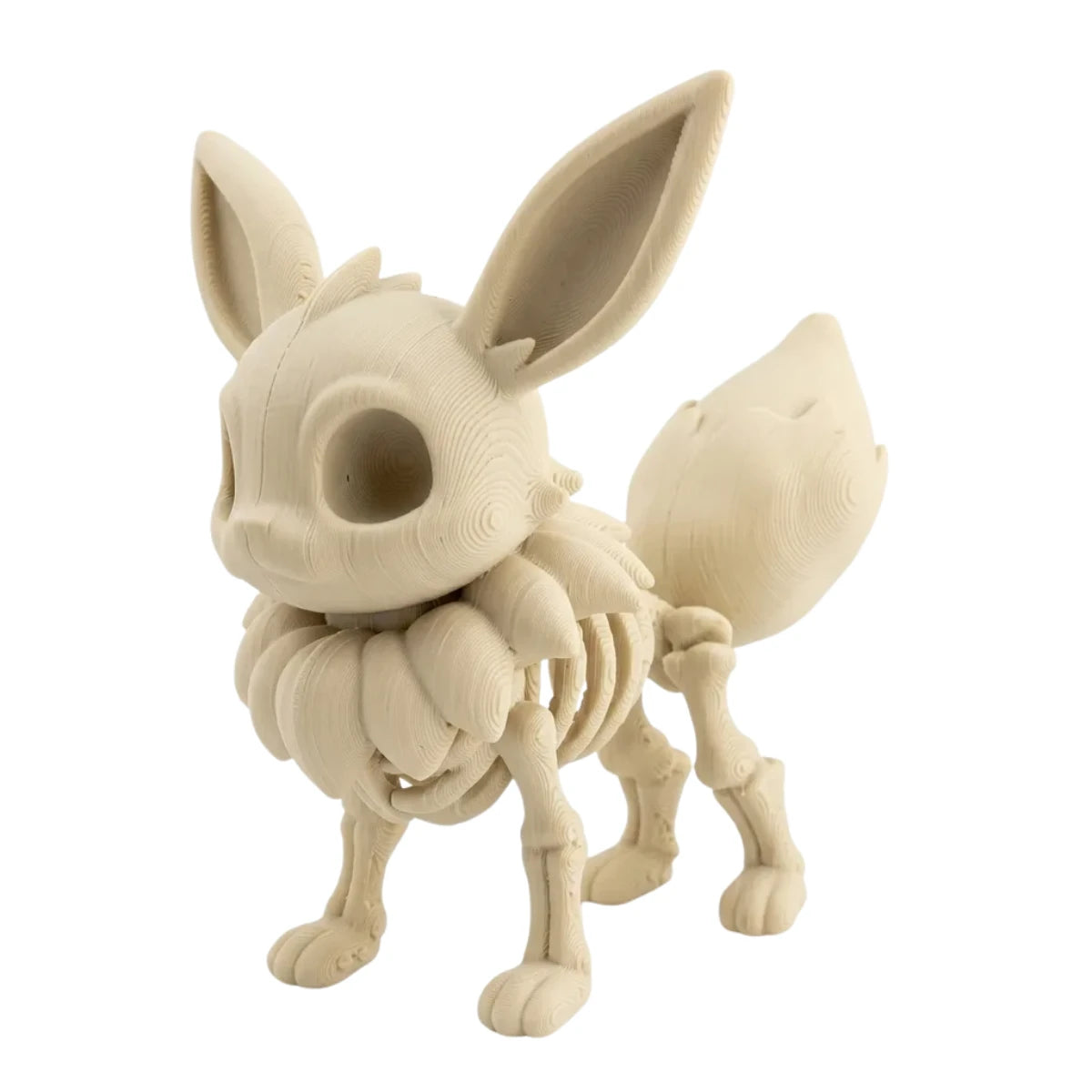 Figura 3D Eevee Esqueleto Fósil 10.5 cm