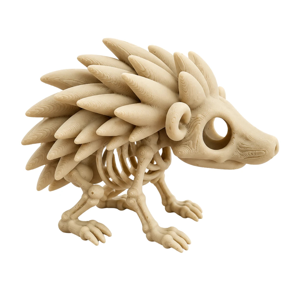Figura 3D Erizo Esqueleto Fósil 8.1 cm