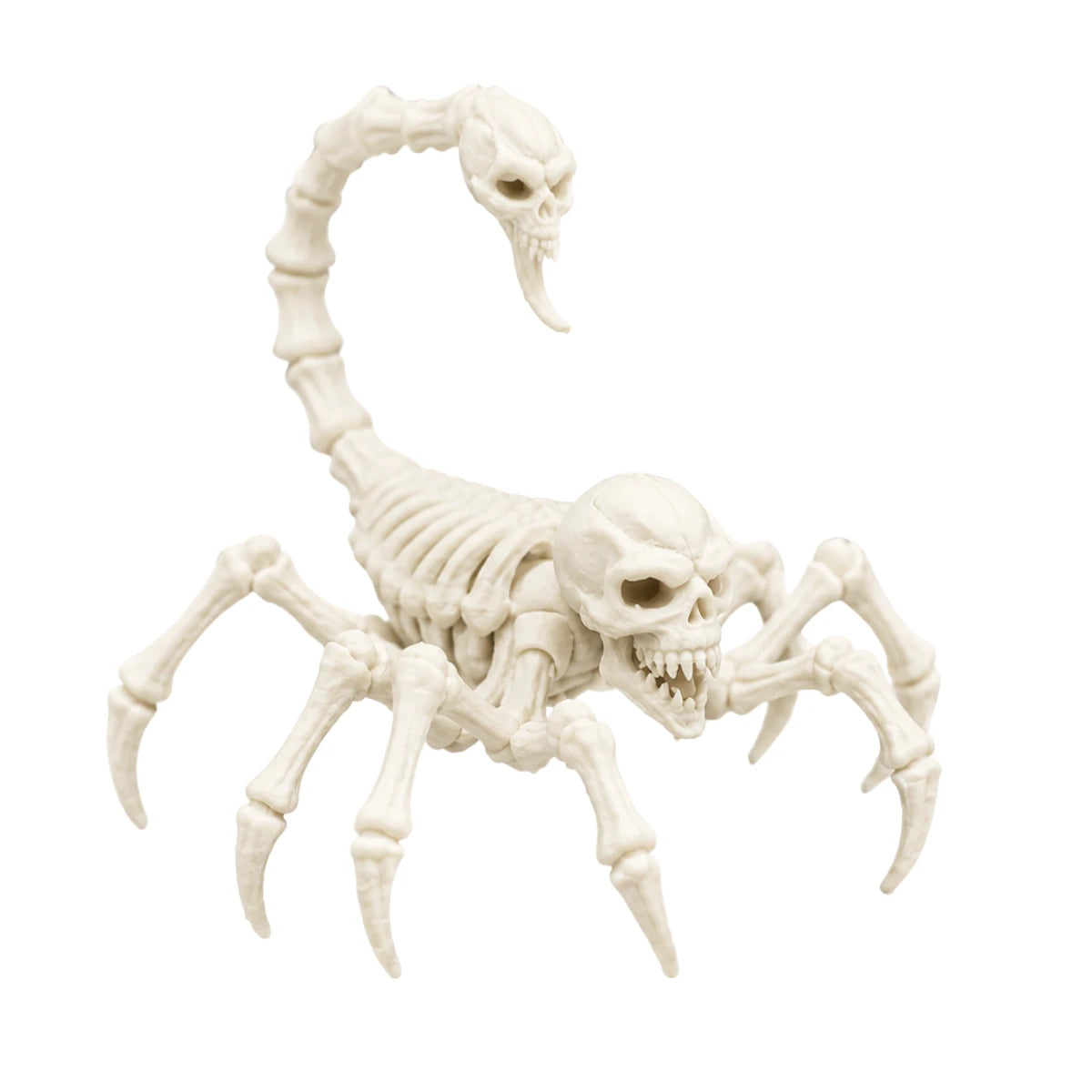 Figura 3D Escorpión Calavera Esqueleto Fósil 8 cm