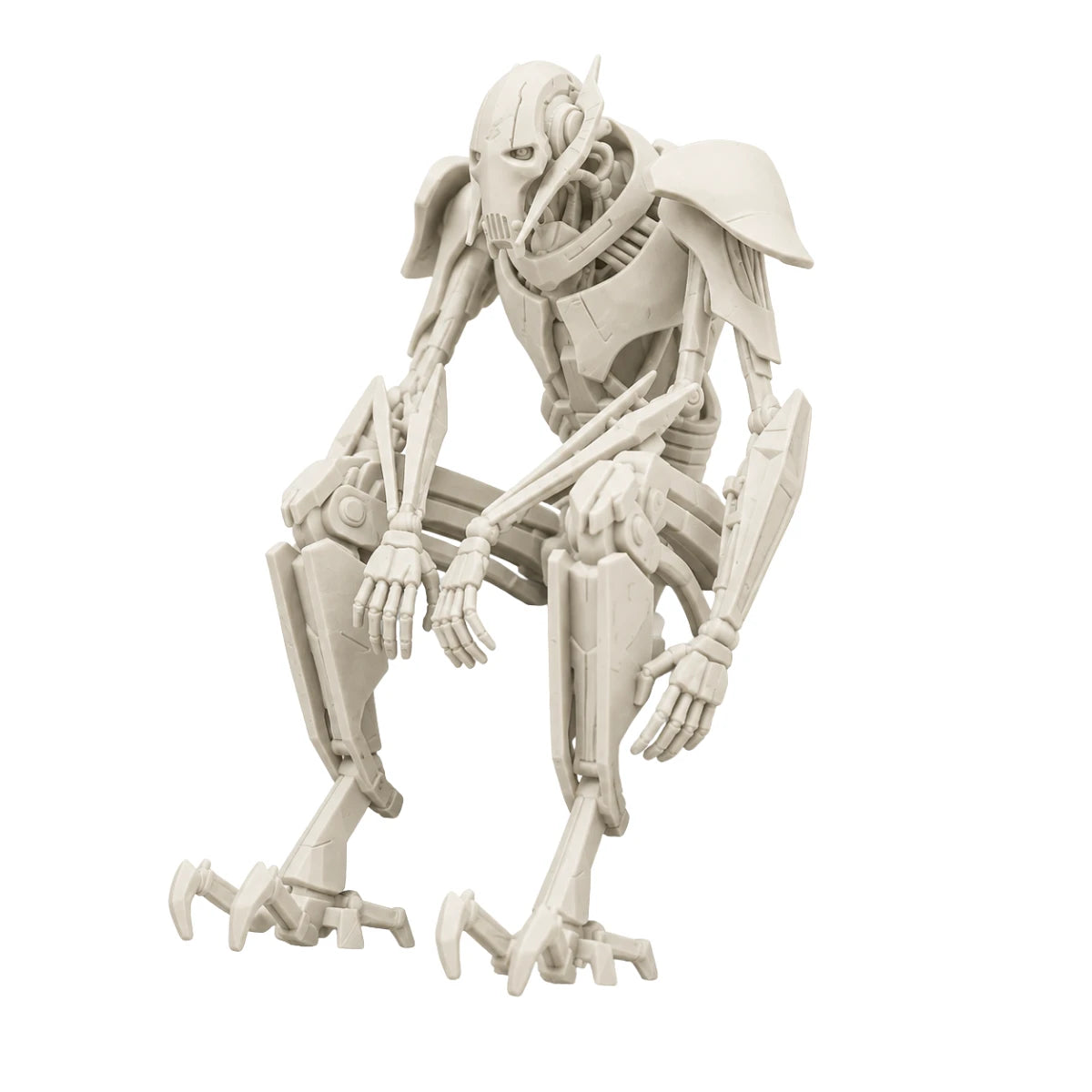 Figura 3D General Grievous Esqueleto Fósil Sentado 10.3 cm