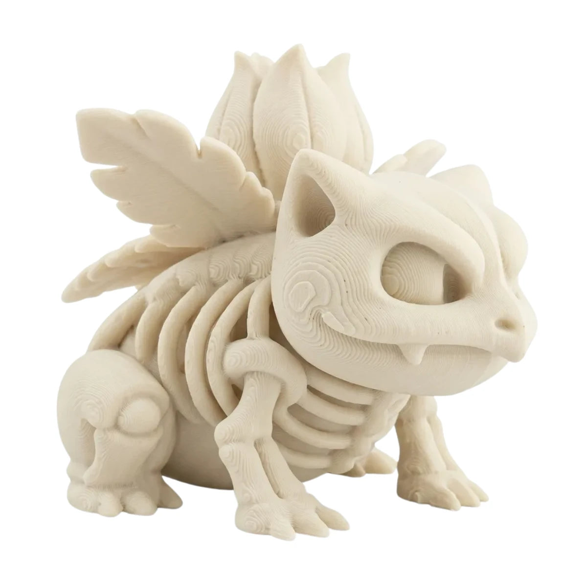 Figura 3D Ivysaur Esqueleto Fósil 7.2 cm