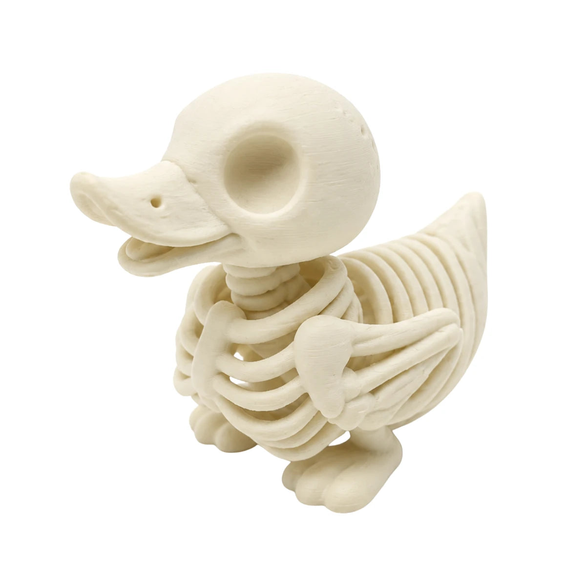 Figura 3D Pato Esqueleto Fósil 8 cm