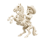 Figura 3D Vaquero Esqueleto Fósil Montando a Caballo 10.9 cm