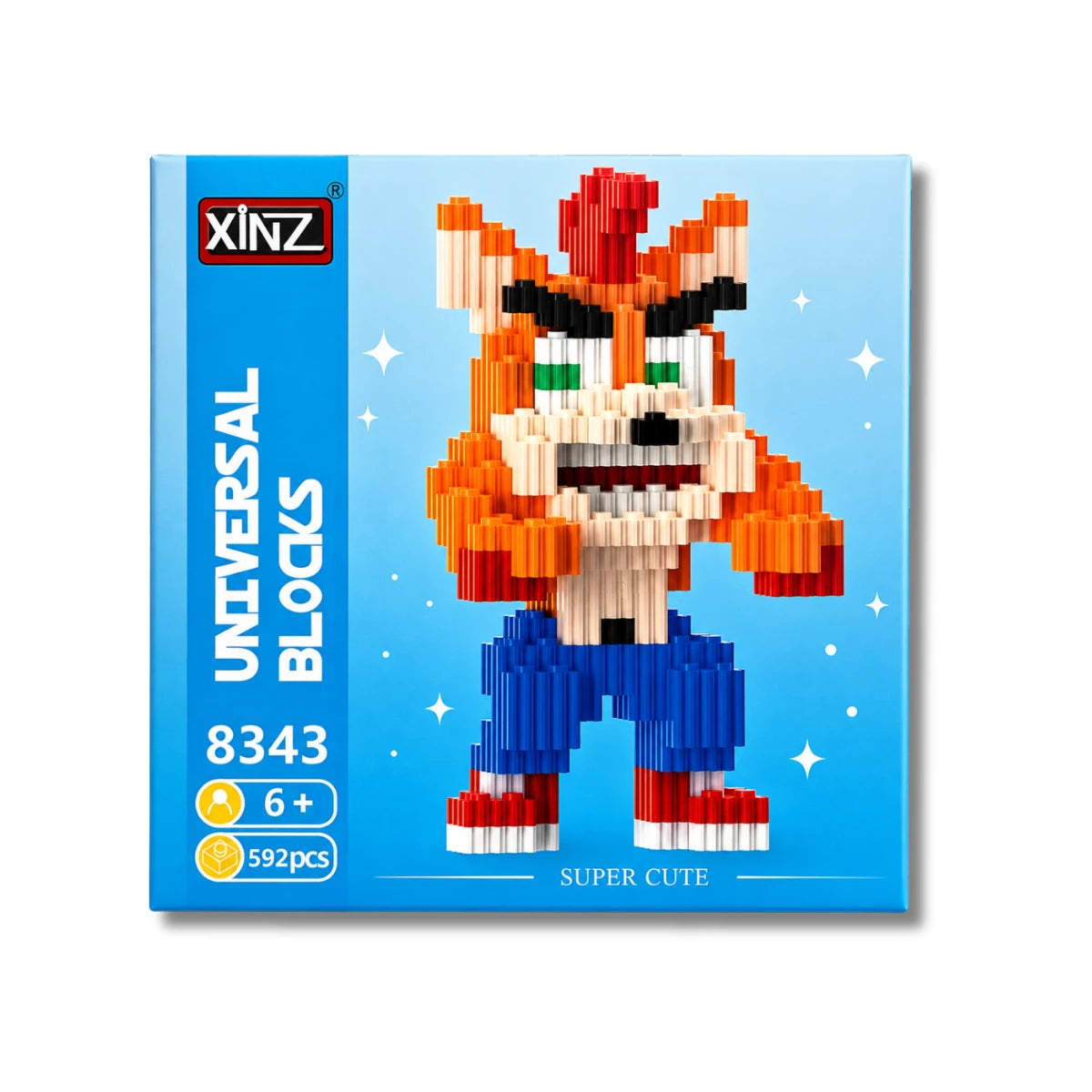 Figura Armable Mini Bloques Crash Bandicoot