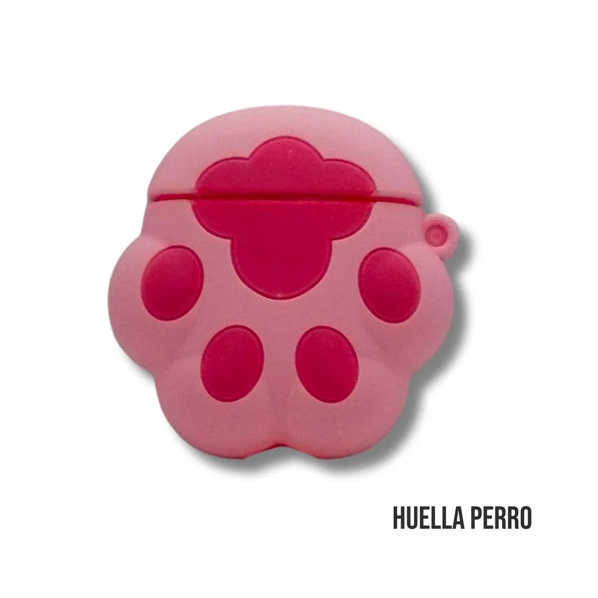Funda Protectora AirPods 1 y 2 Huella Perro Rosada