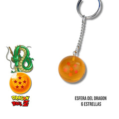 Llavero Esfera del Dragon 6 Estrellas de Dragon Ball