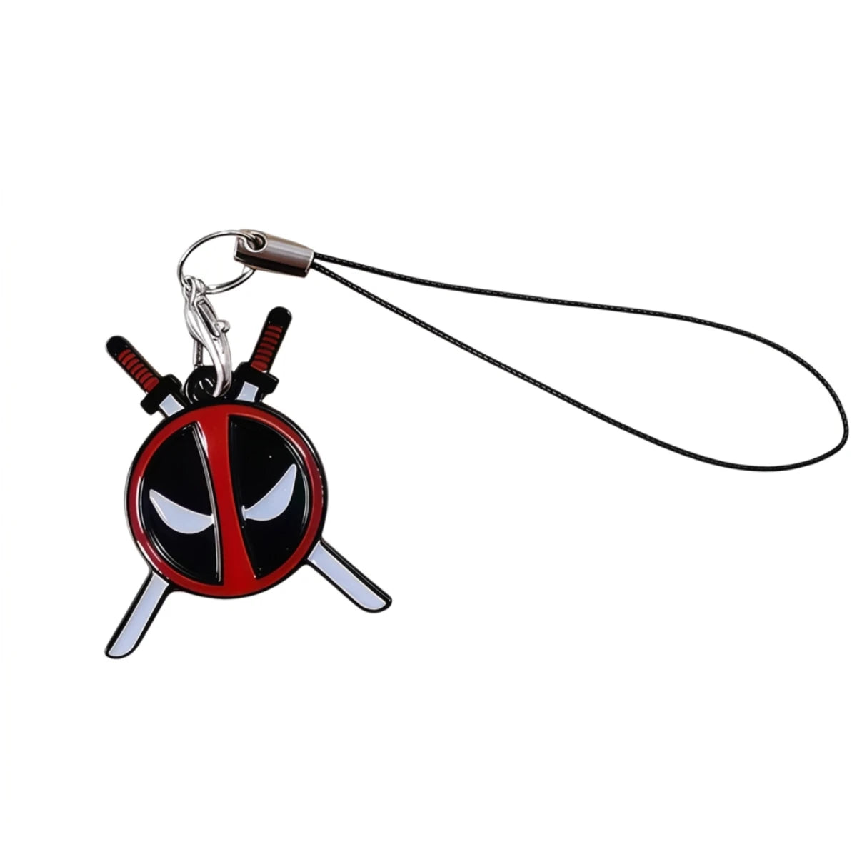 Llavero Metálico Cordón Lariat Deadpool Espadas