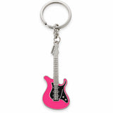 Llavero Metálico Guitarra Eléctrica Rosa