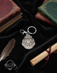 Llavero Metálico Logo Hogwarts Plateado Harry Potter