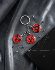 Llavero Metálico Naruto 3 Dijes Sharingan #4