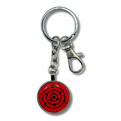 Llavero Metálico Rinne Sharingan Fondo Rojo