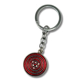 Llavero Metálico Rinnegan Rojo Diez Colas y Urashiki Fondo Rojo