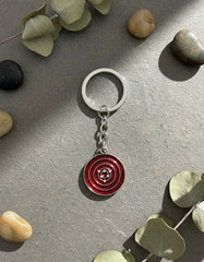 Llavero Metálico Rinnegan Rojo Diez Colas y Urashiki