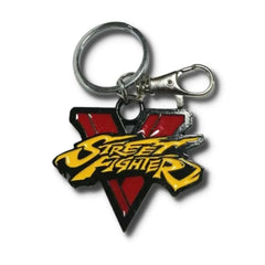 Llavero Metálico Color rojo y amarillo de Street Fighter V