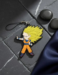 Llavero PVC Cordón Lariat Goku SSJ3