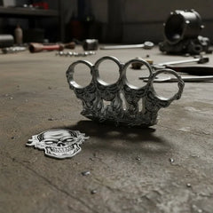 Manopla Calavera Plateada