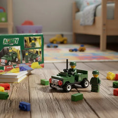Mini Jeep Serie Ejército Tipo Lego