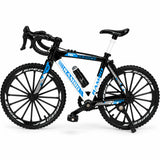Miniatura Bicicleta de Ruta Azul y Blanca Escala 1:8
