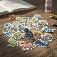Pack x 5 Stickers Dinosaurios