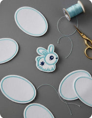 Parche Camiseta Conejito Azul Tierno