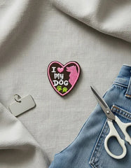 Parche Camiseta Corazón I Love My Dog