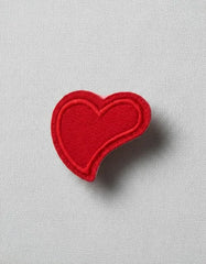 Parche Camiseta Corazón Rojo Clásico