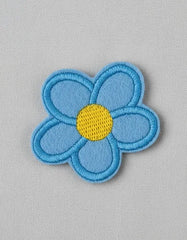 Parche Camiseta Flor Azul Dulce