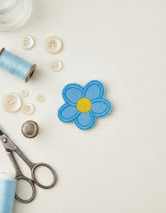 Parche Camiseta Flor Azul Dulce