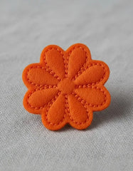 Parche Camiseta Flor Naranja Pop