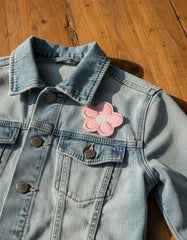 Parche Camiseta Flor Rosa Pastel