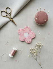 Parche Camiseta Flor Rosa Pastel