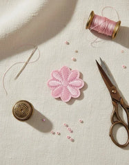 Parche Camiseta Flor Rosada Pastel