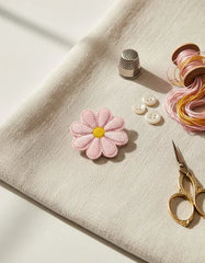 Parche Camiseta Flor Rosada Vintage