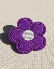 Parche Camiseta Flor Violeta Retro
